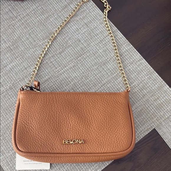 NWT Tan Leather Belona Women's Bag - Picture 1 of 3